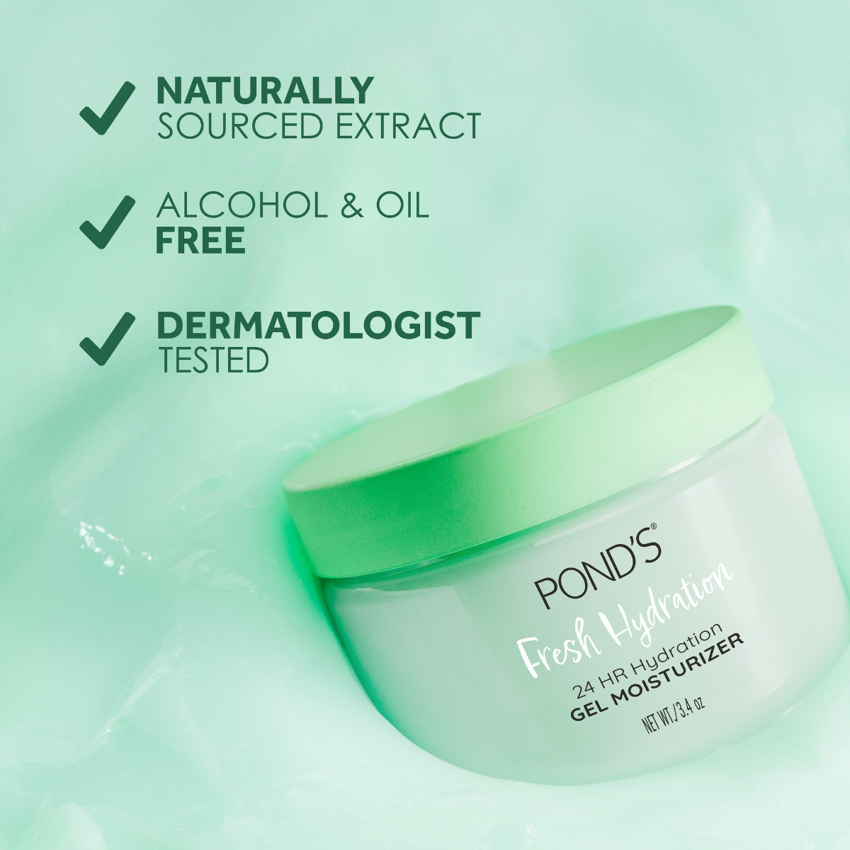 Aloe Extract Gel Face Moisturizer, Vitamin B3 | Ponds – Ponds US